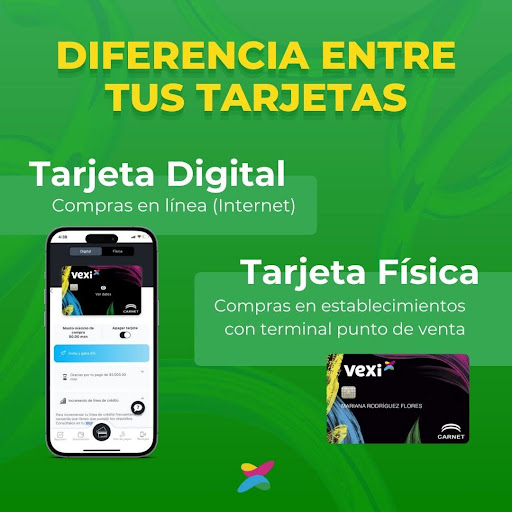 ¿Qué distingue a mi tarjeta digital de la física al realizar compras con Vexi?